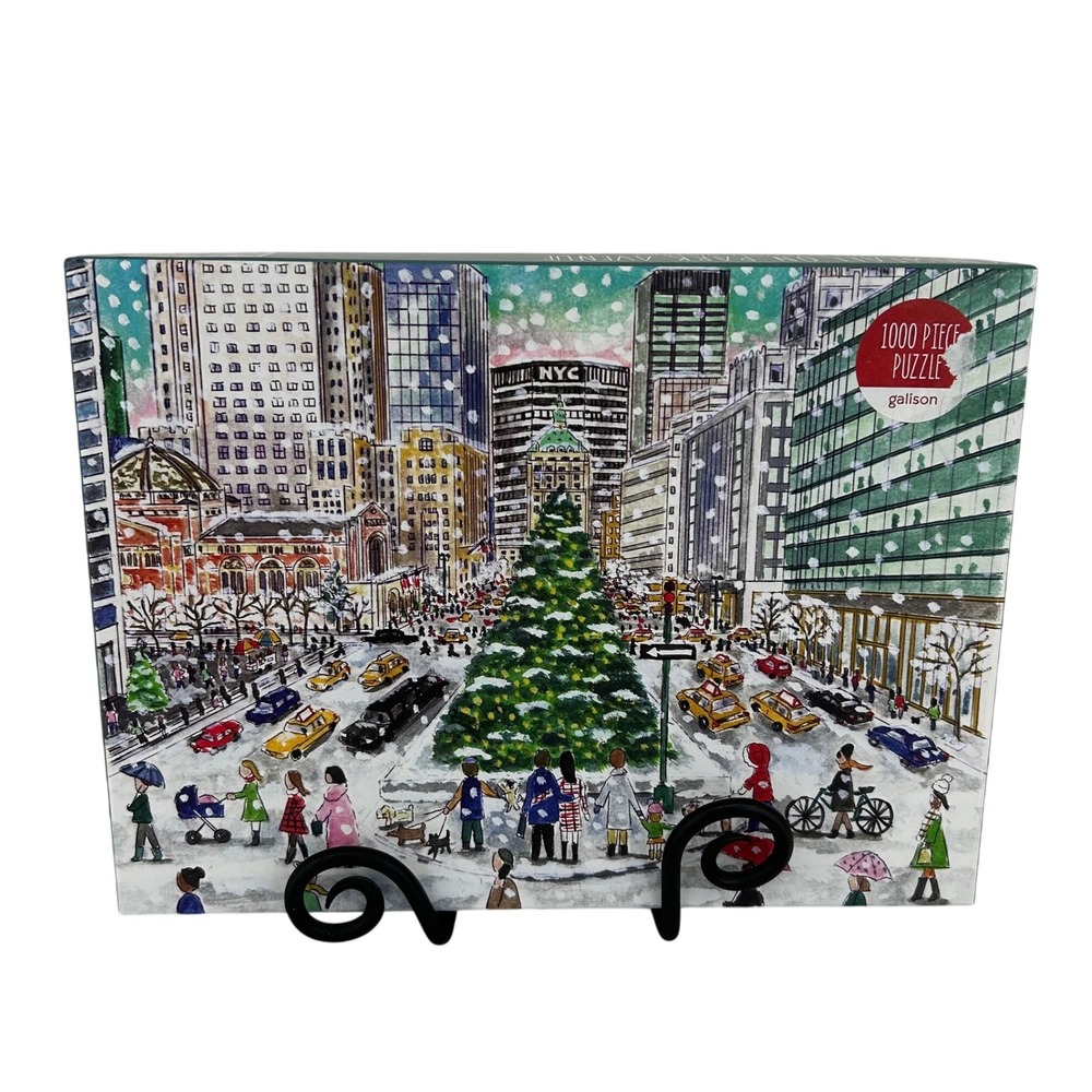 Galison Michael Storrings Snowfall on Park Avenue 1000 Puzzle COMPLETE
